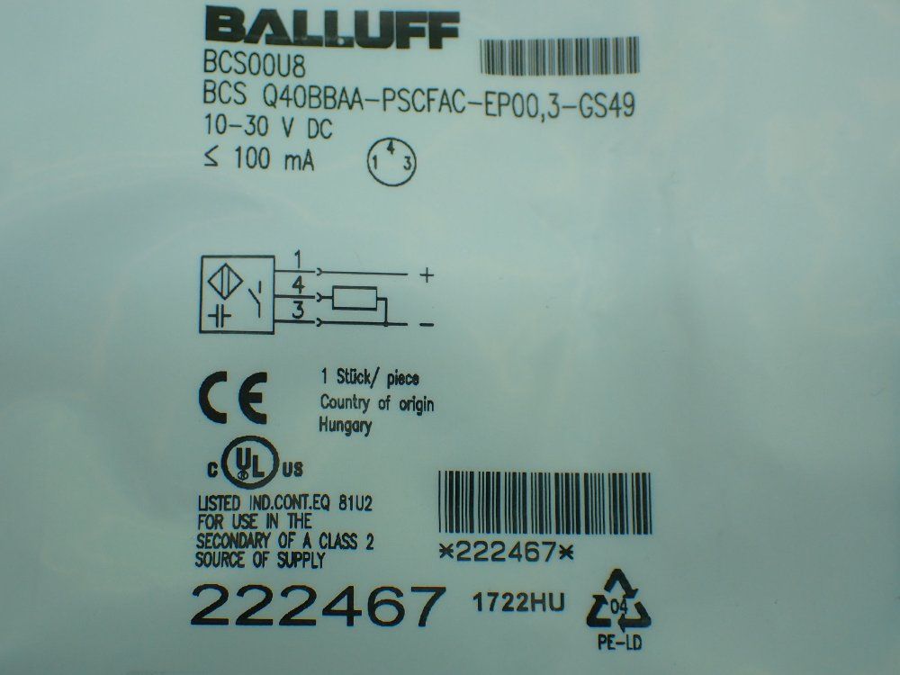 Balluff Capacitive Level Sensor