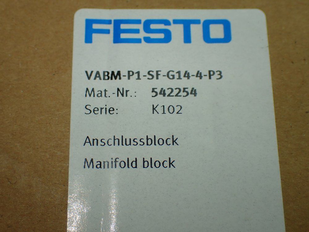 Festo Manifold Connection Block 542254