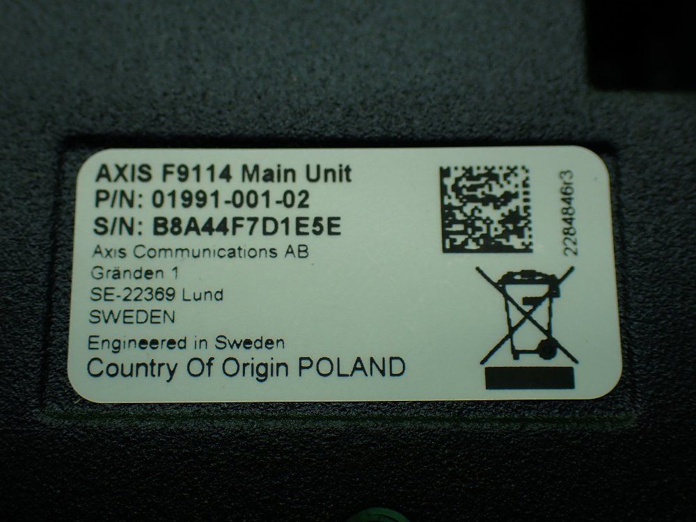 Axis Main Camera Unit