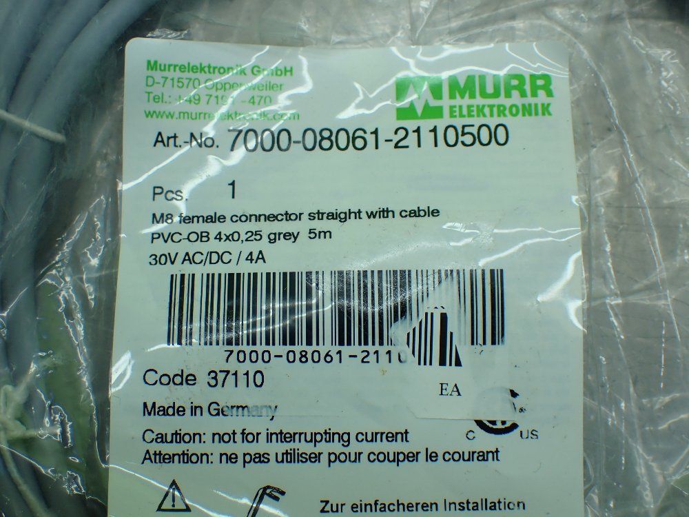 Murr Elektronik 10 M8 Female Cordsets 