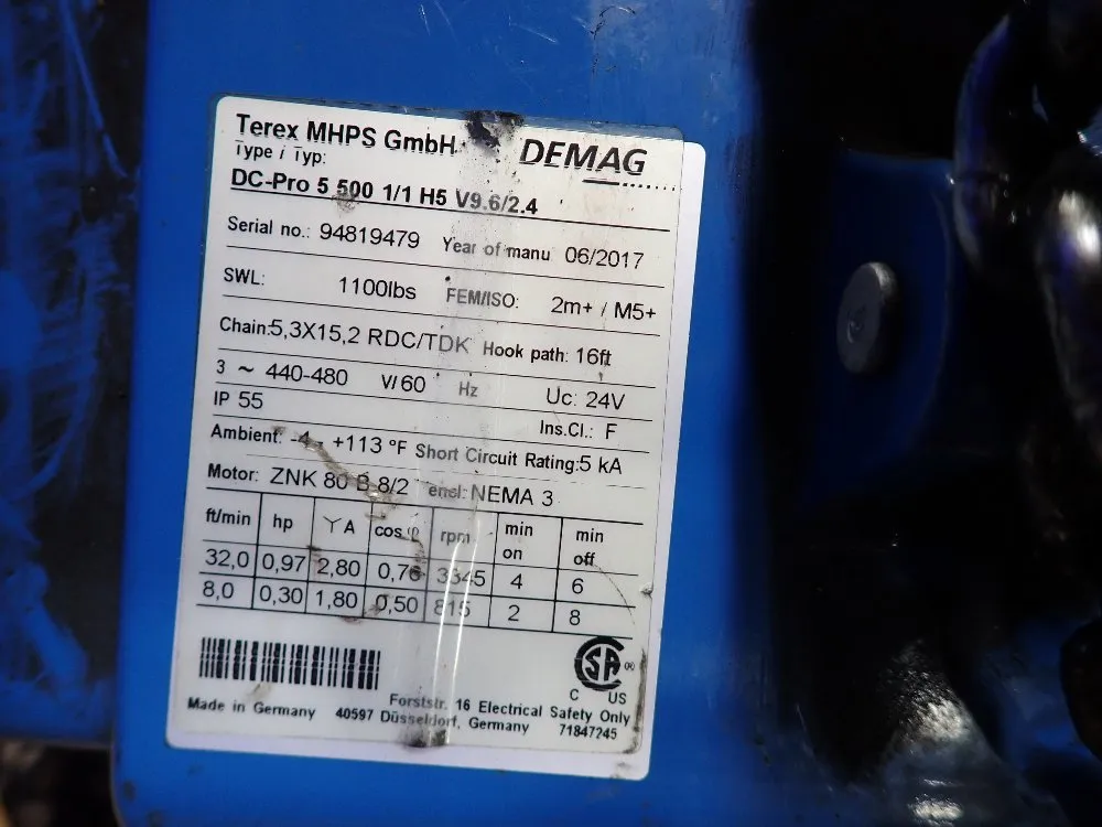 Demag Electric Chain Hoist