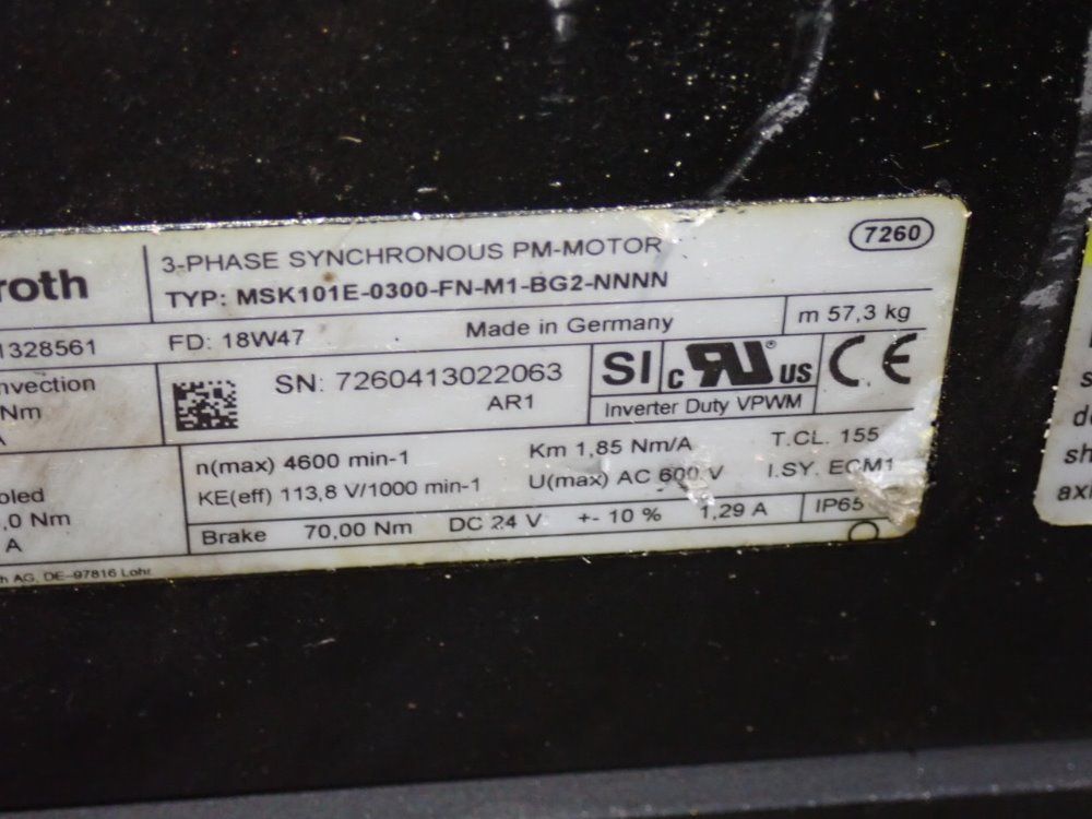 Rexroth Rexroth Msk101e0300fnm1bg1nnnn Permanent Magnet Motor