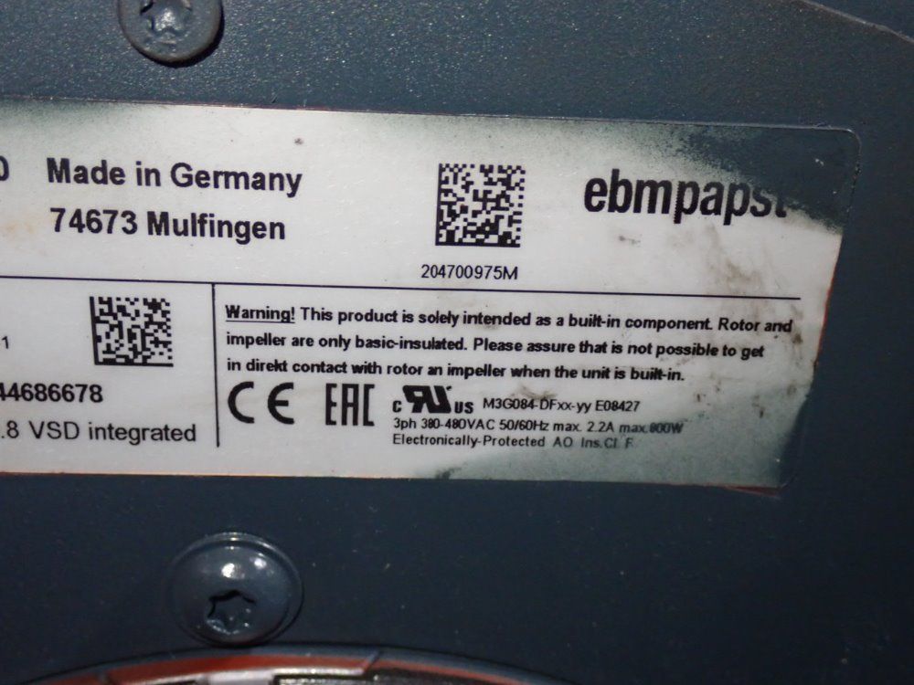 Ebm Papst Centrifugal Fan