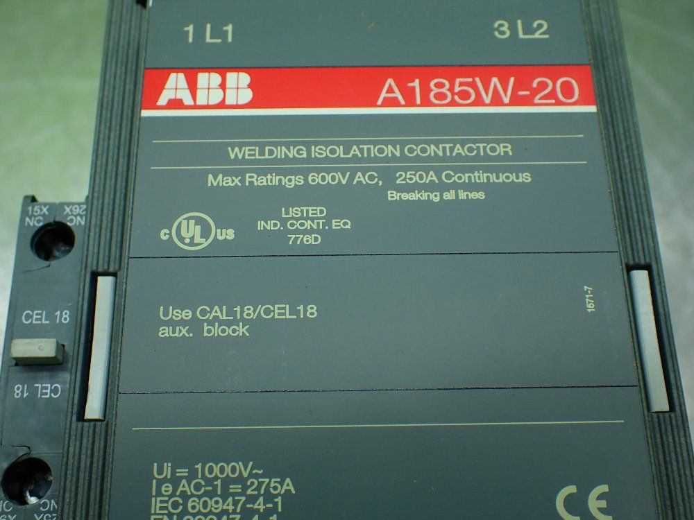 Abb Welding Isolation Contactor. - 1sfl491727r9101