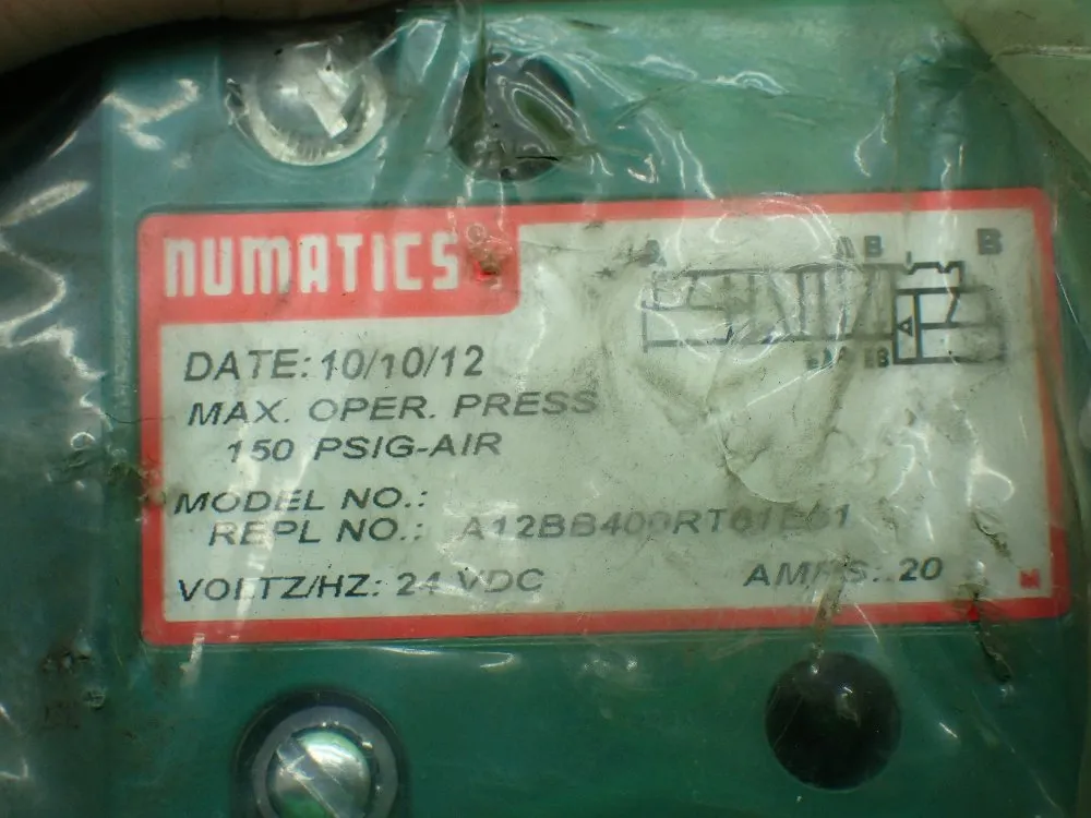 Numatics Pneumatic Solenoid Valve. - A12bb400rt61e61