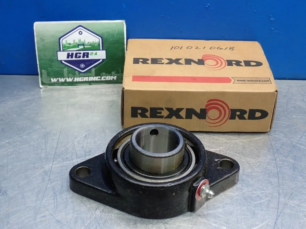 Rexnord 7/16" 7/16" Mounted 2-bolt Flange Block Ball Bearing - Fx3u223n