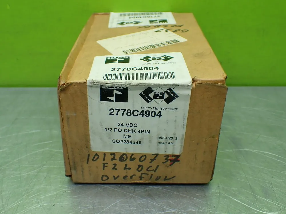 Ross 1/2 Po Chk 4pin Pneumatic Solenoid Controlled Pilot Valve. - 2778c4904