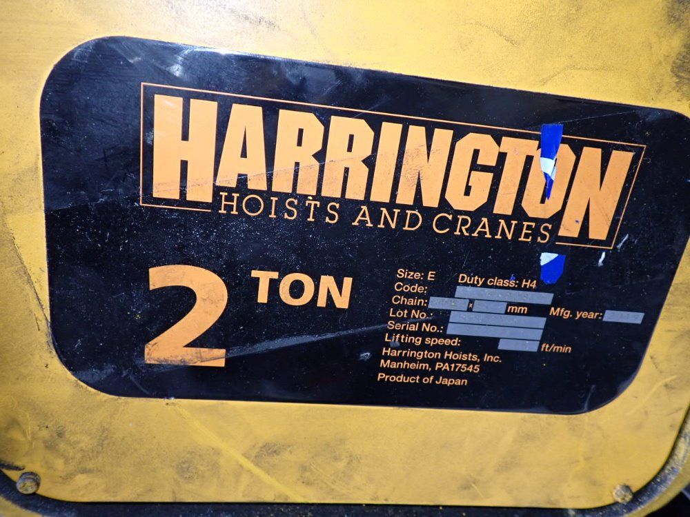 Harrington 2 Ton 2 Ton Electric Hoist - Er2a-375044
