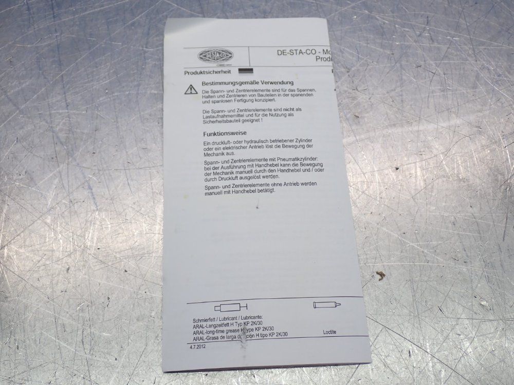 Destaco Pneumatic Power Clamp - 82l4n-203b708b