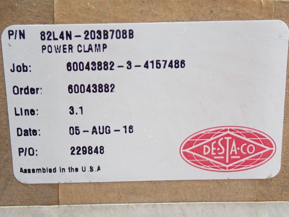 Destaco Pneumatic Power Clamp - 82l4n-203b708b