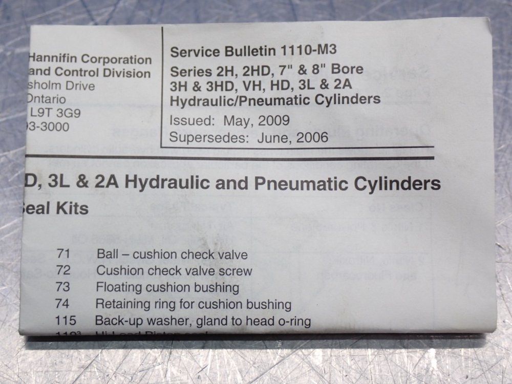 Parker 1/2" Bunan Rod Gland Cartridge Kit - Rg2ahl0051
