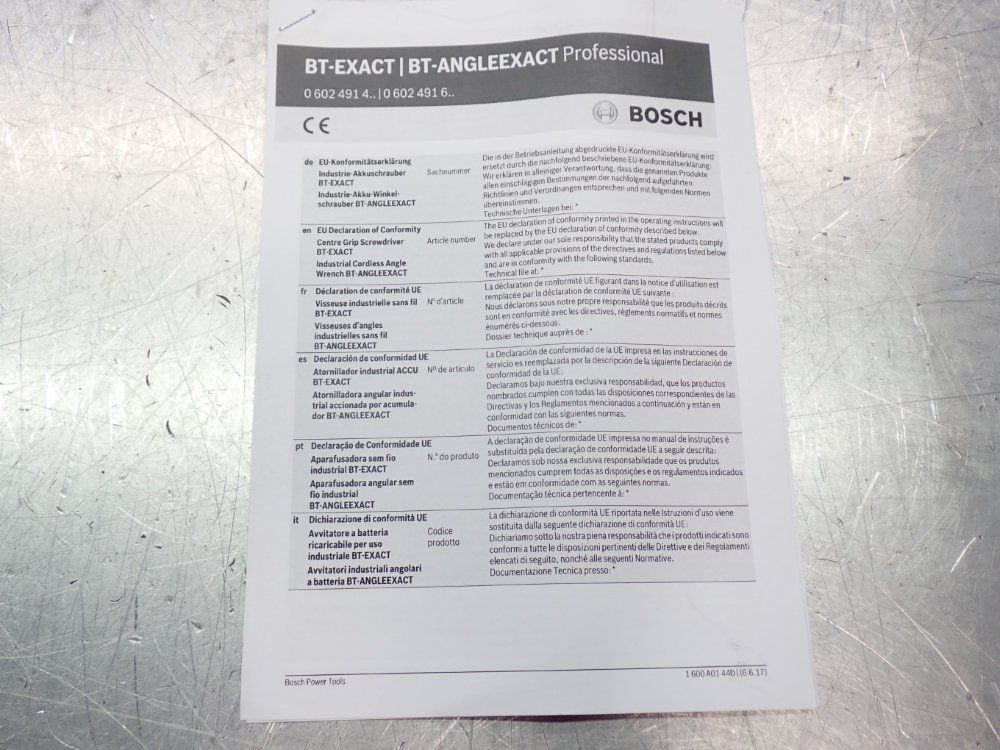 Bosch Bt-angle Exact 17 Cordless Driver - 0602491675
