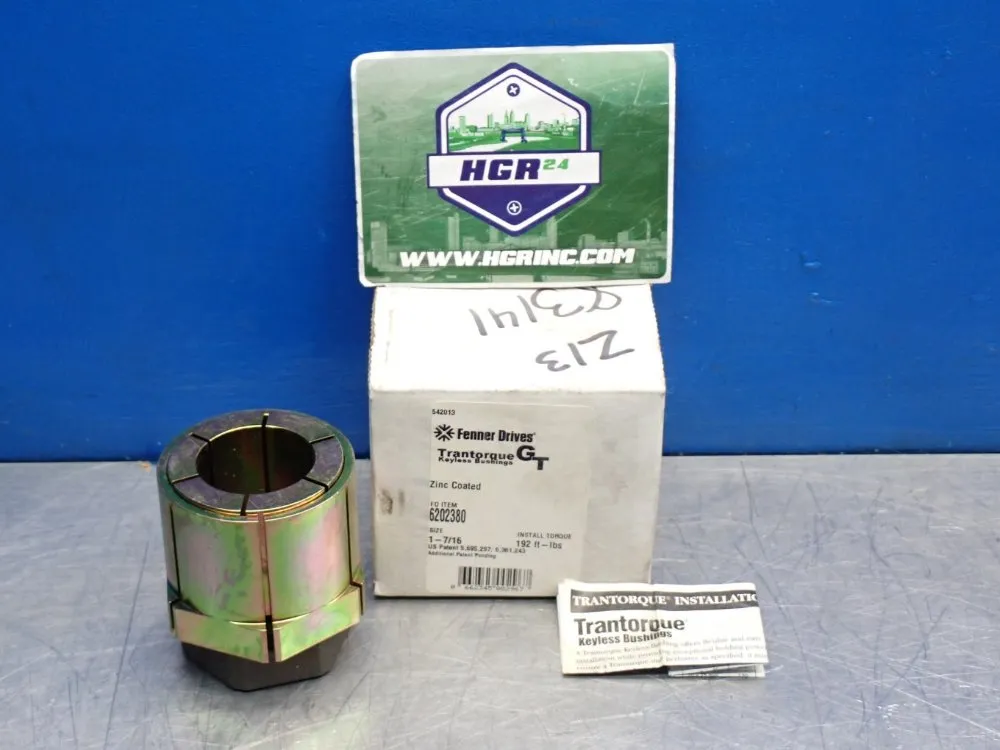 Fenner Drives 1.4375 In Id, 2.3750 In Od, 2.7500 In Ltb Collar Nut Clamping Keyless Bushing - 6202380