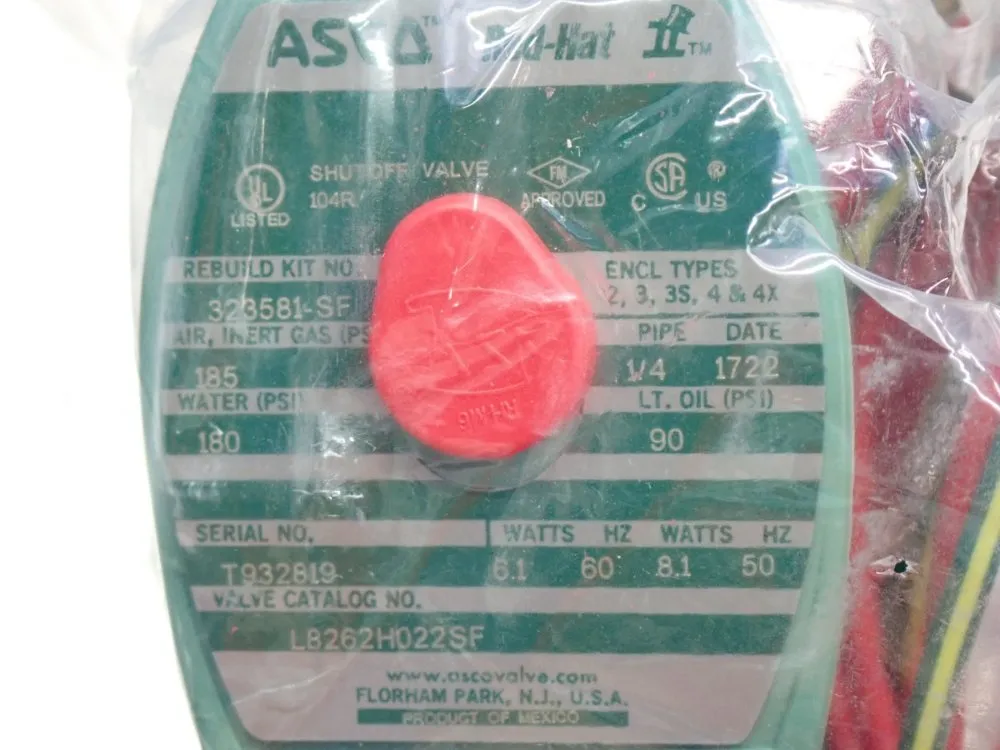 Asco Solenoid Valve - L8262h022sf