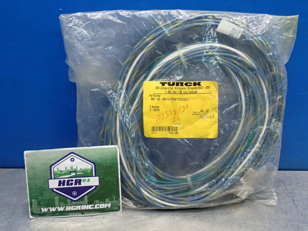 Turck Minifast Single-ended Receptacle 12 Pin Connector - Rkf126-2m/14.75/npt/cs12211