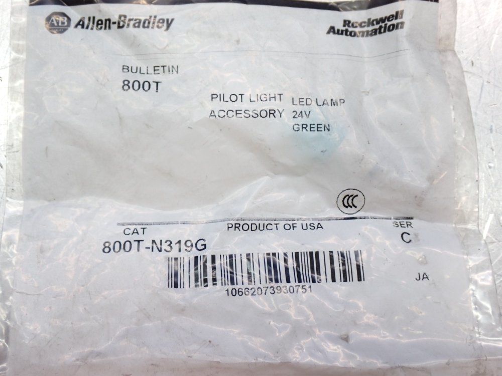 Allen Bradley Pilot Light Green Led Bulb 2pcs - 800t-n319g