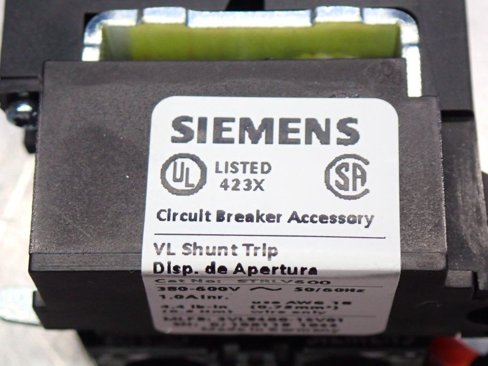 Siemens Shunt Trip Circuit Breaker - Strlv600