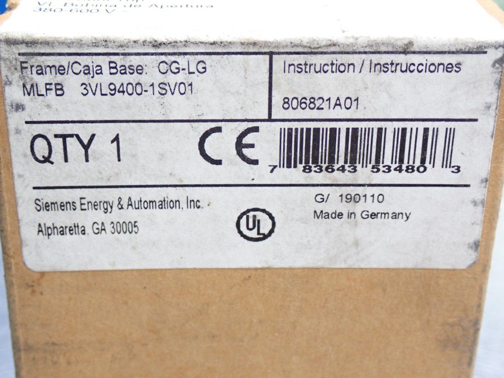 Siemens Shunt Trip Circuit Breaker - Strlv600