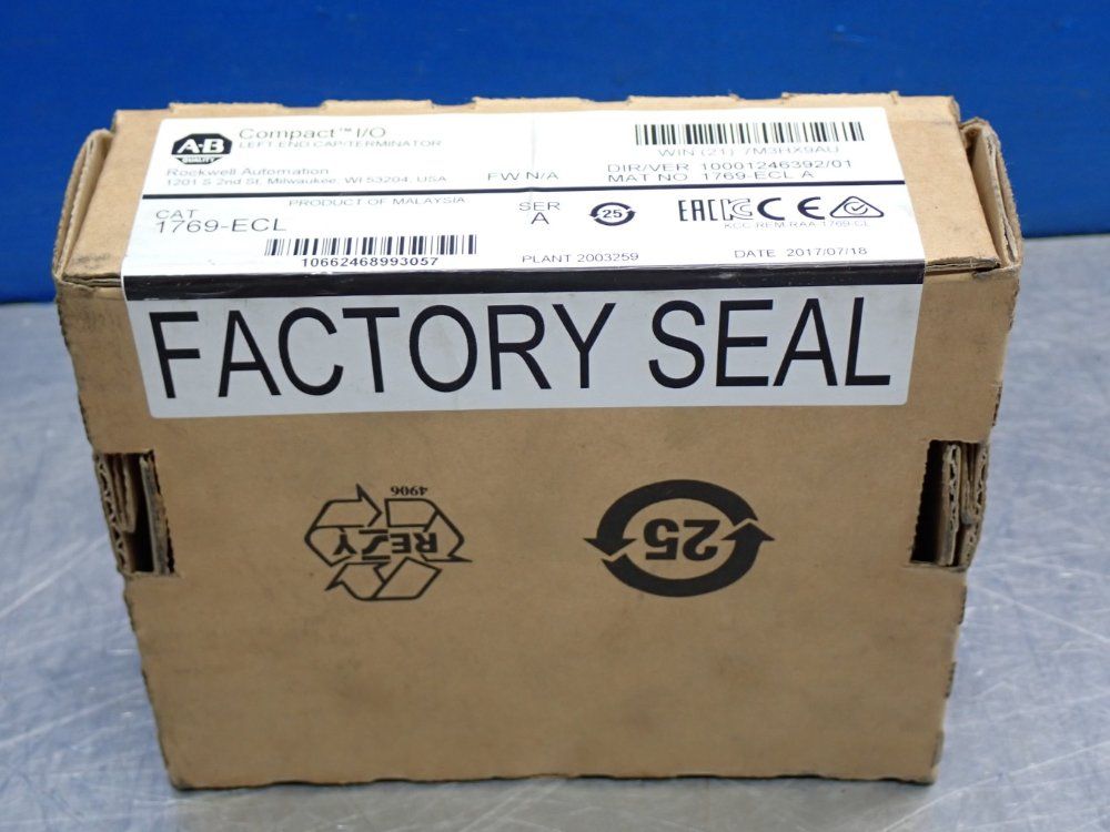 Allen Bradley Operating Temperature 0+c To 60+c (32+f To +140+f) Compactlogix Left End Cap - 1769-ecl