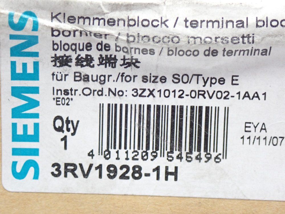 Siemens Terminal Block Type E