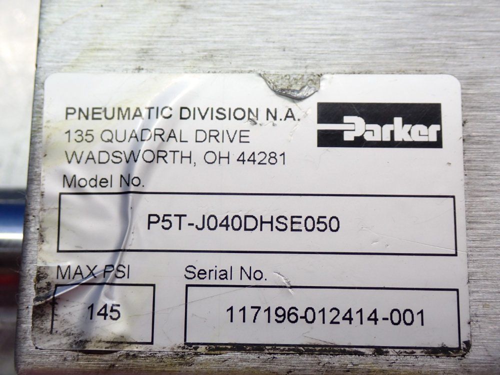 Parker 145psi Max Pneumatic Guided Cylinder - P5t-j040dhse050