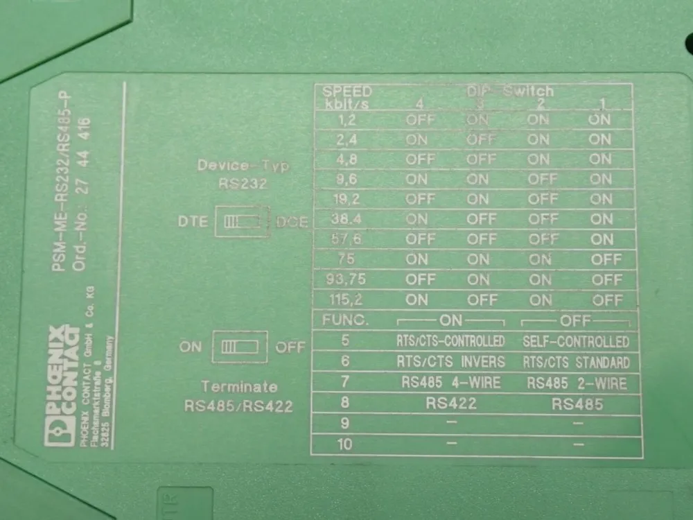 Phoenix Contact Interface Converter Module - Psm-me-rs232/rs485-p