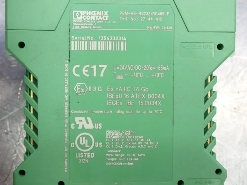 Phoenix Contact Interface Converter Module - Psm-me-rs232/rs485-p