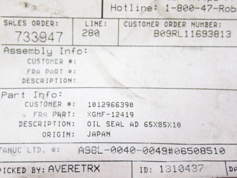 Fanuc Oil Seal - A98l-0040-0049