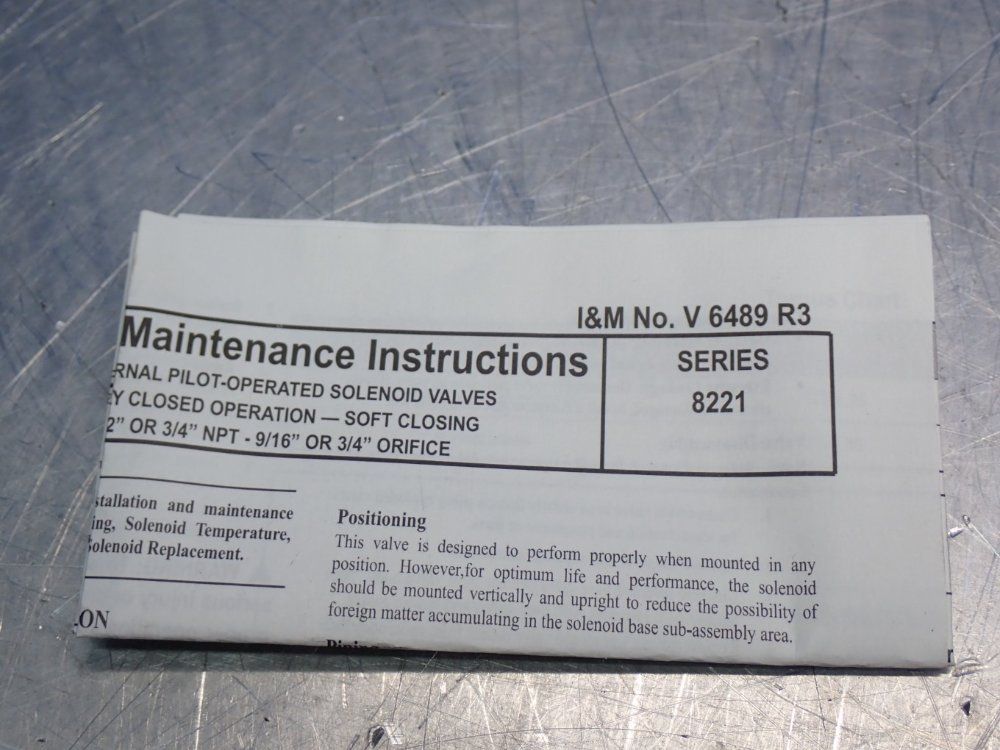 Asco X8221 Ac Valve Rebuild Kit - 322104