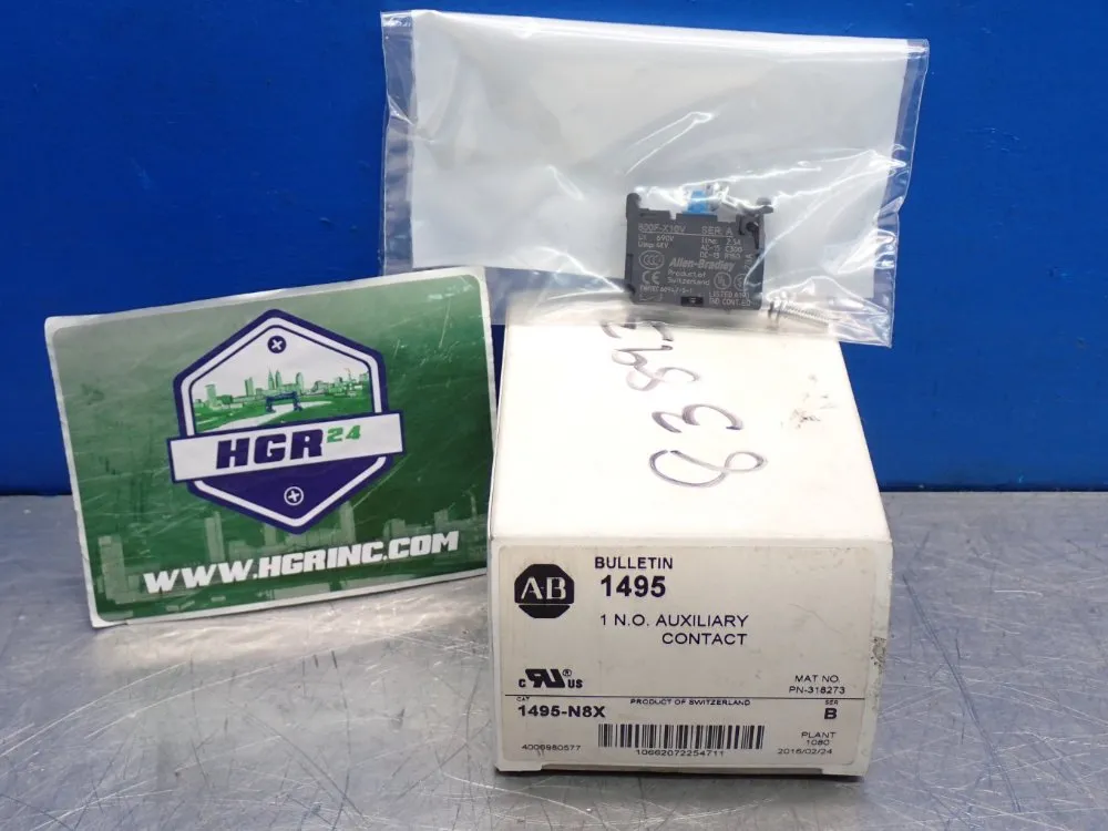 Allen Bradley Auxiliary Contact - 1495-n8x