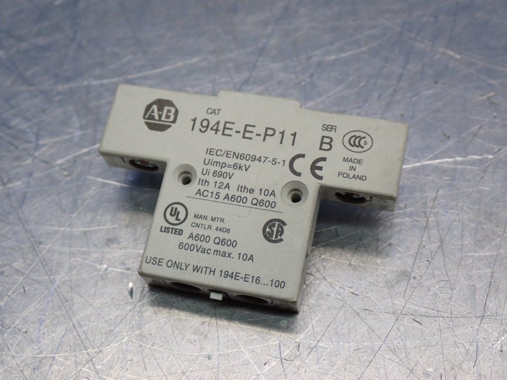 Allen Bradley Auxiliary Contact - 194e-e-p11