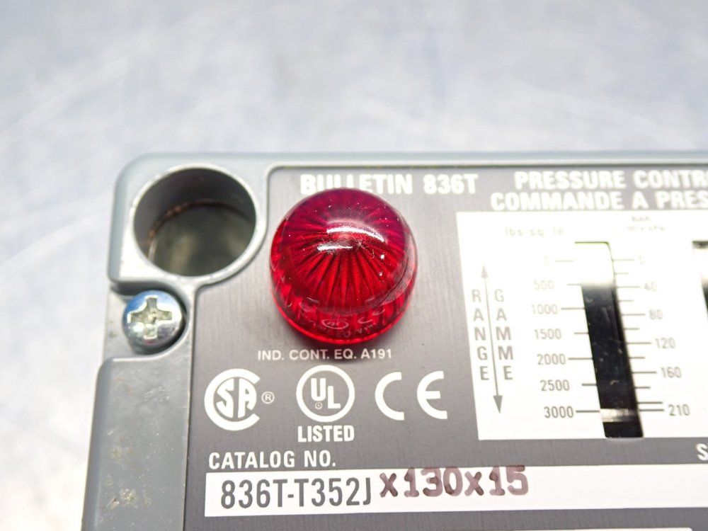 Allen Bradley Pressure Control Switch - 836t-t352jx130x15