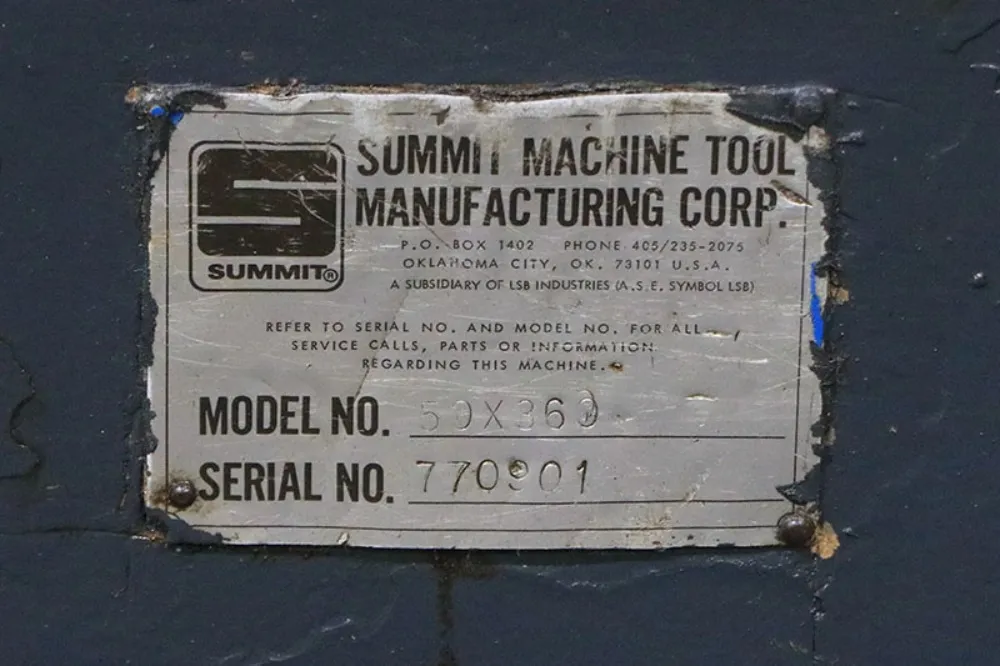 Summit 1978 Summit 50r Lathe
