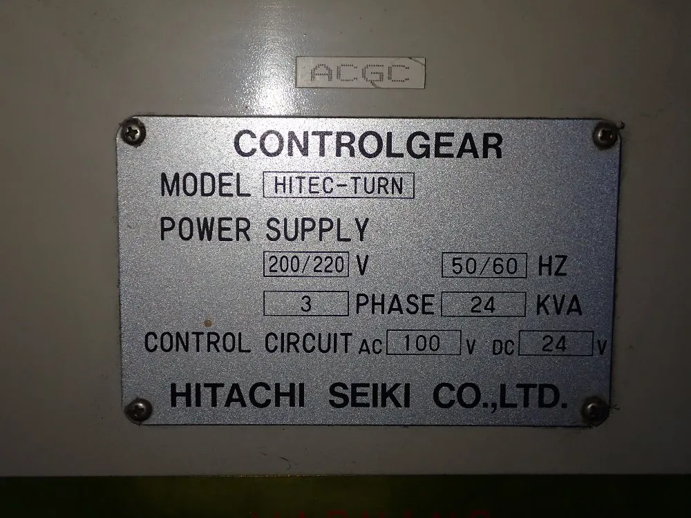 Hitachi Seiki Hitachi Seiki Ht 20 Cnc Lathe