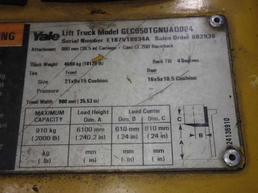 Yale Yale Glc050tgnuaq84 Propane Forklift