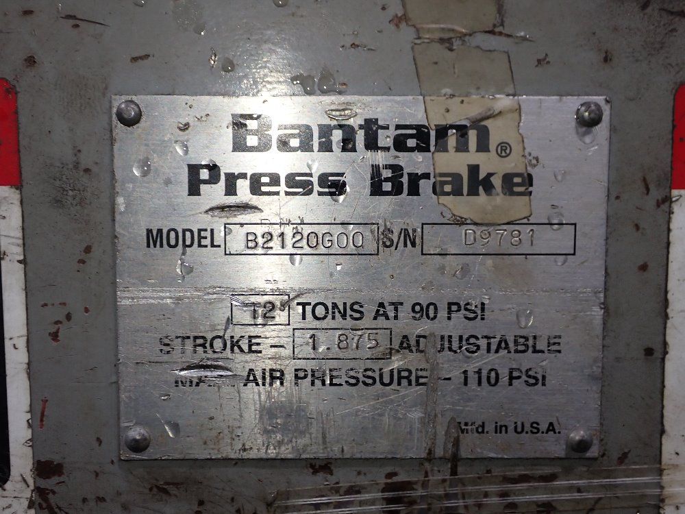 Bantam Bantam B2120g00 Press Brake