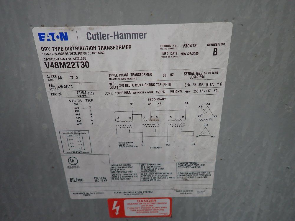 Eatoncutlerhammer Transformer