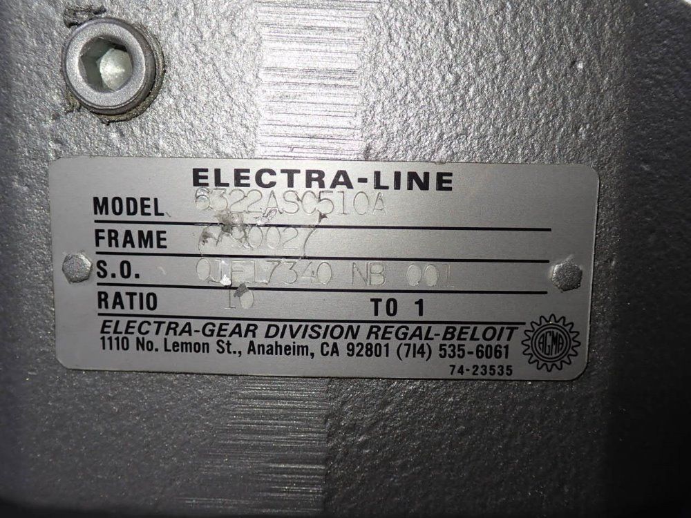 Electraline Gear Reducer