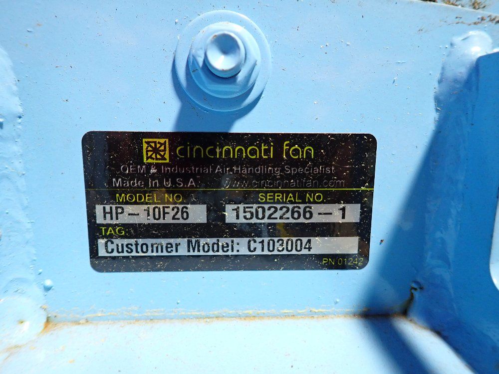 Cincinnati Fan Cincinnati Fan Hp10f26 Blower