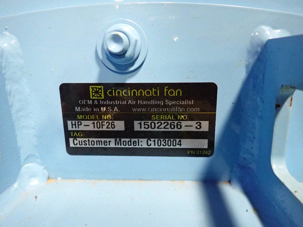 Cincinnati Fan Cincinnati Fan Hp10f26 Blower