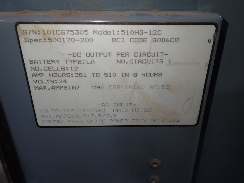 Hobart Battery Charger