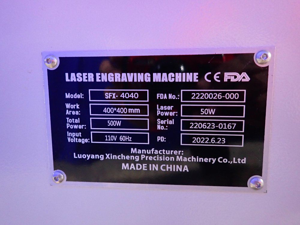 Luoyang Xincheng Precision Machinery 16"x15" Table Sfx-4040 Laser Engraving Machine - Sfx-4040