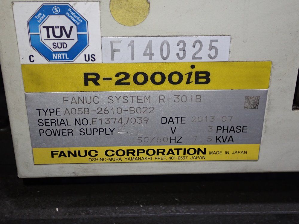 Fanuc 2013 Fanuc R2000ib 165f Robot