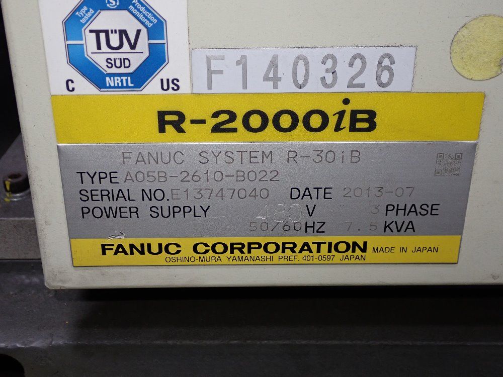 Fanuc 2013 Fanuc R2000ib 165f Robot