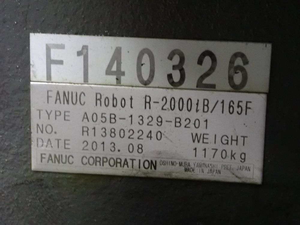 Fanuc 2013 Fanuc R2000ib 165f Robot