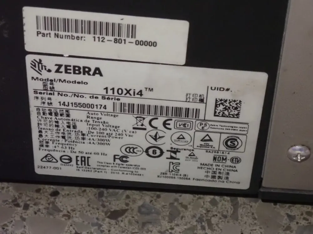 Zebra Label Printer - 110xi4