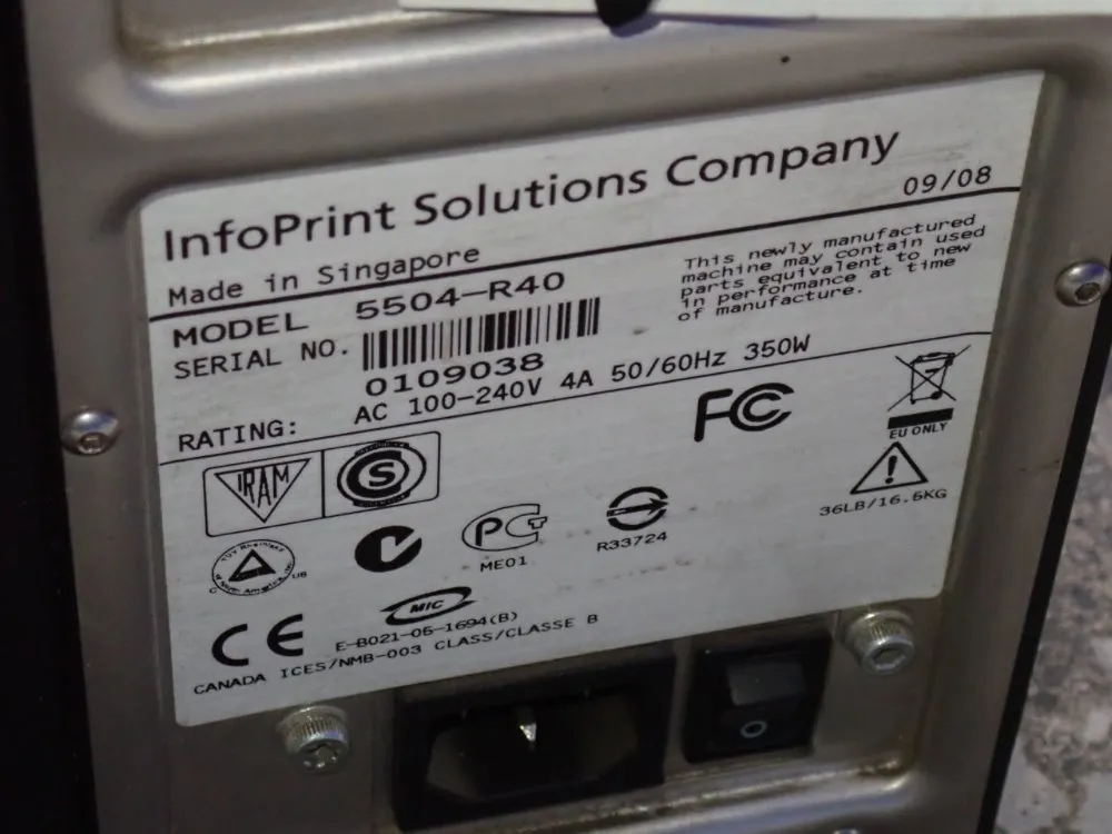 Infoprint Solutions Label Printer - 5504-r40