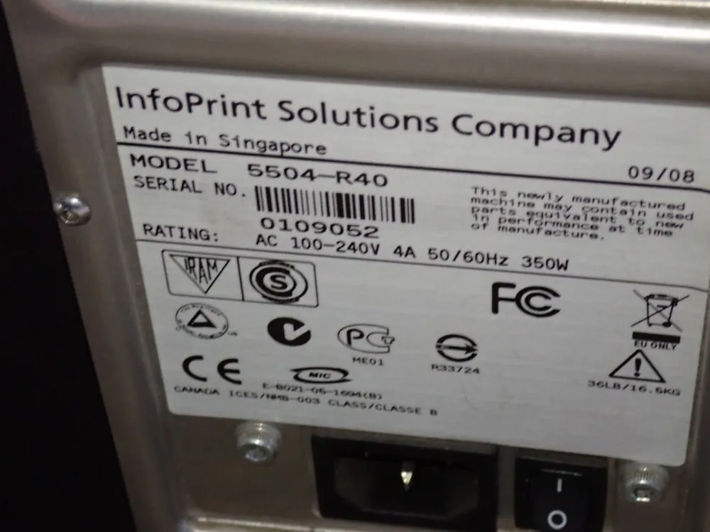 Infoprint Solutions Label Printer - 5504-r40