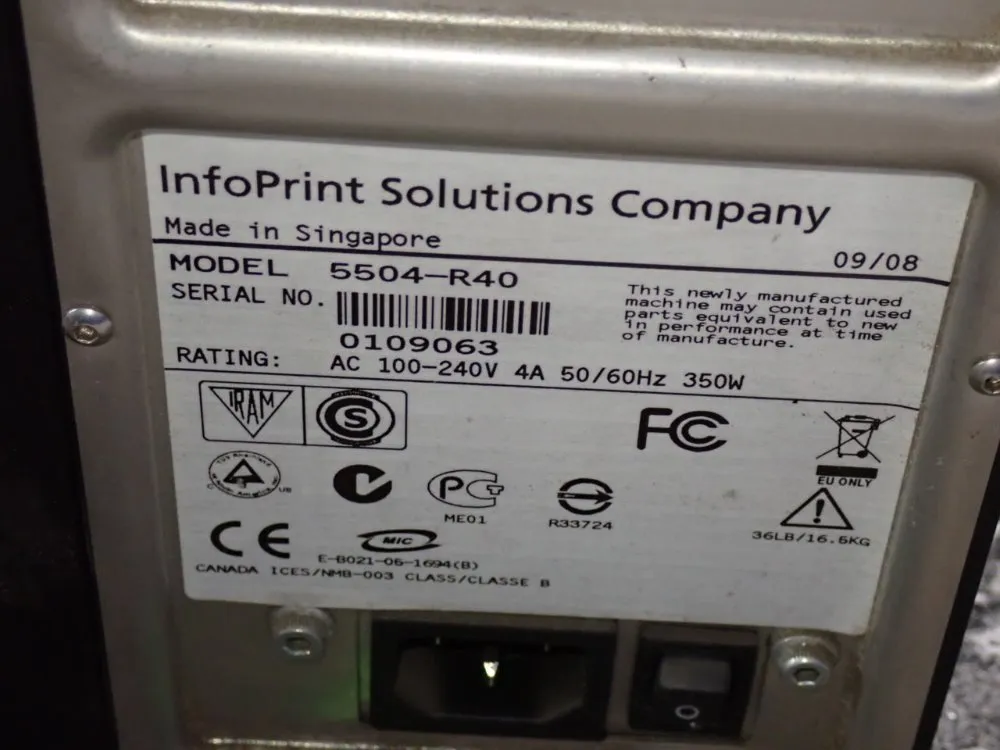 Infoprint Solutions Label Printer - 5504-r40