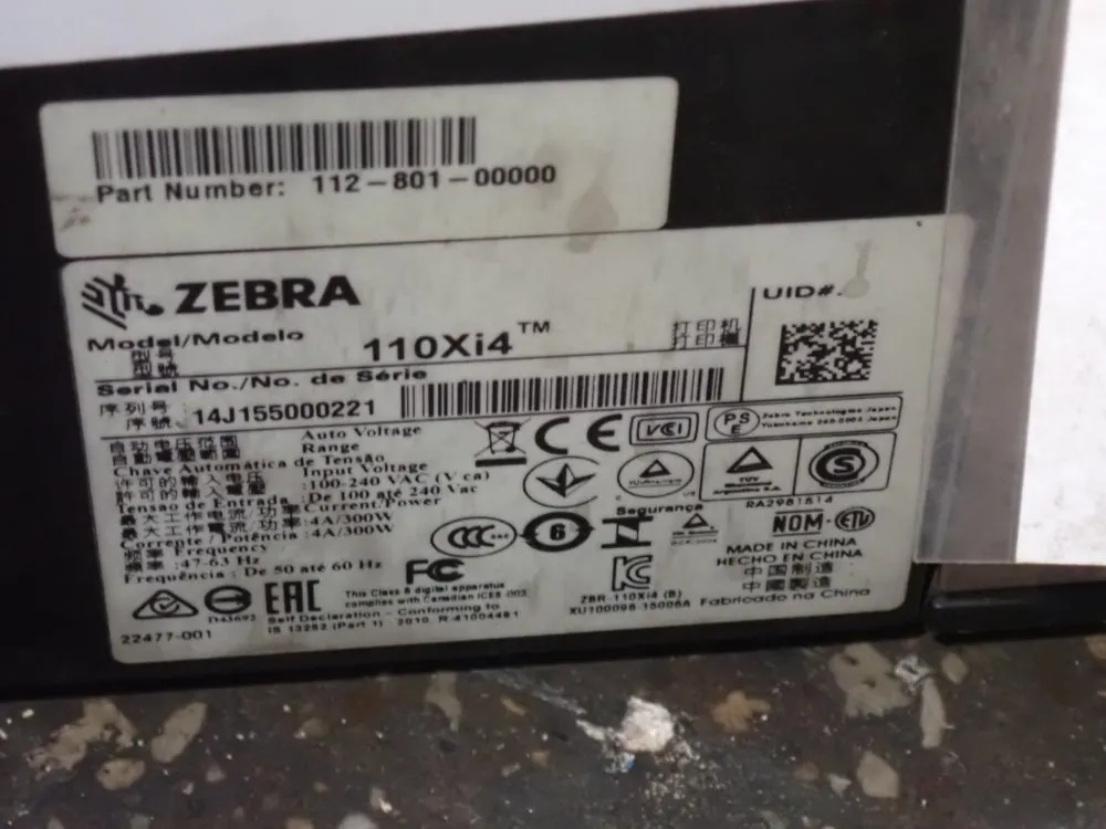 Zebra Label Printer - 110xi4